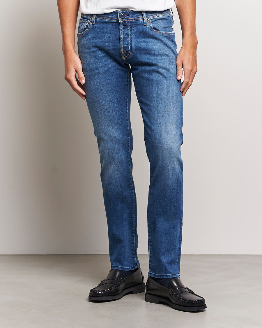 Uomini | Jeans | Jacob Cohën | Nick Slim Fit Stretch Jeans Blue
