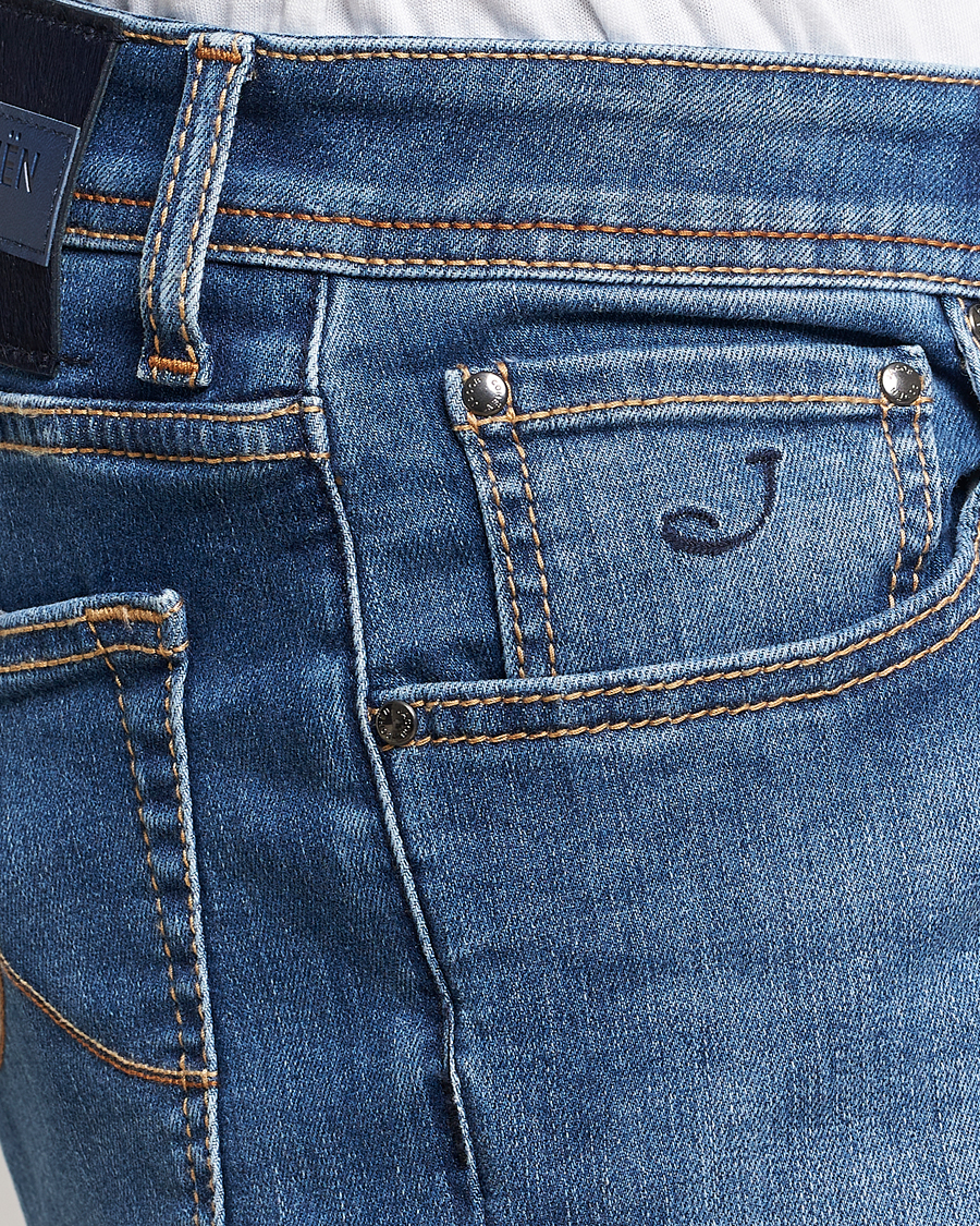 Uomini | Jeans | Jacob Cohën | Nick Slim Fit Stretch Jeans Blue