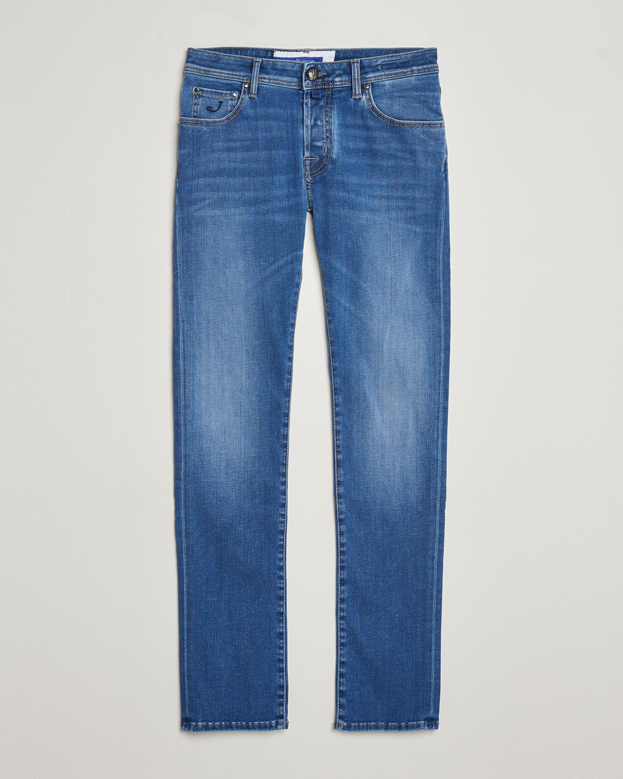 Uomini | Jeans | Jacob Cohën | Nick Slim Fit Stretch Jeans Light Blue