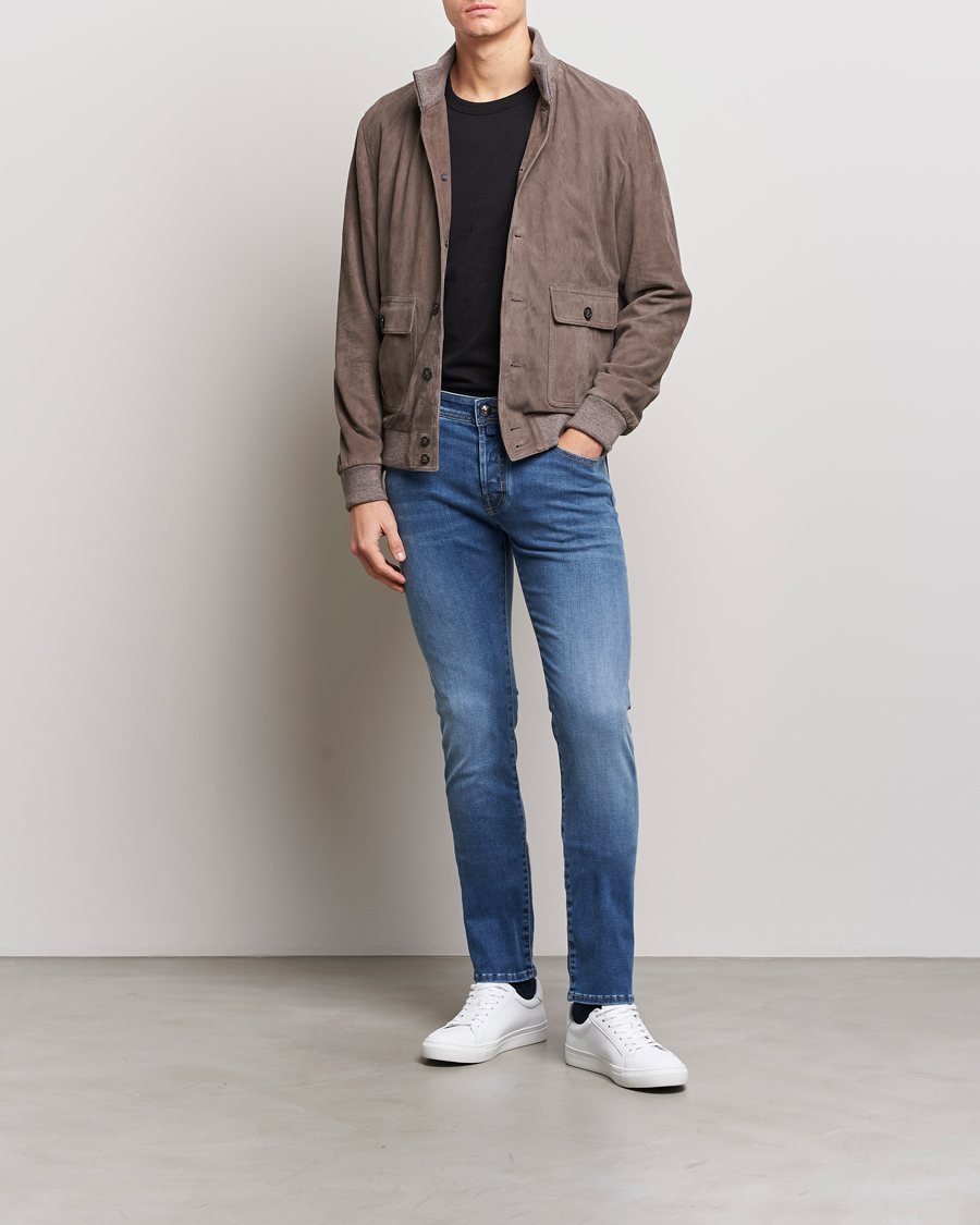 Uomini | Jeans | Jacob Cohën | Nick Slim Fit Stretch Jeans Light Blue