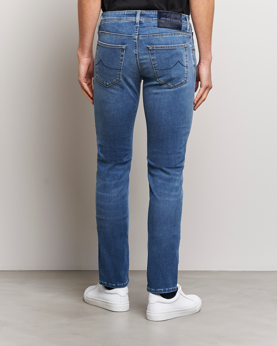 Uomini | Jeans | Jacob Cohën | Nick Slim Fit Stretch Jeans Light Blue