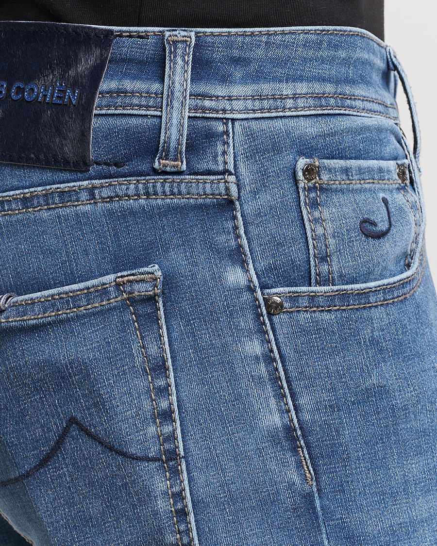 Uomini | Jeans | Jacob Cohën | Nick Slim Fit Stretch Jeans Light Blue