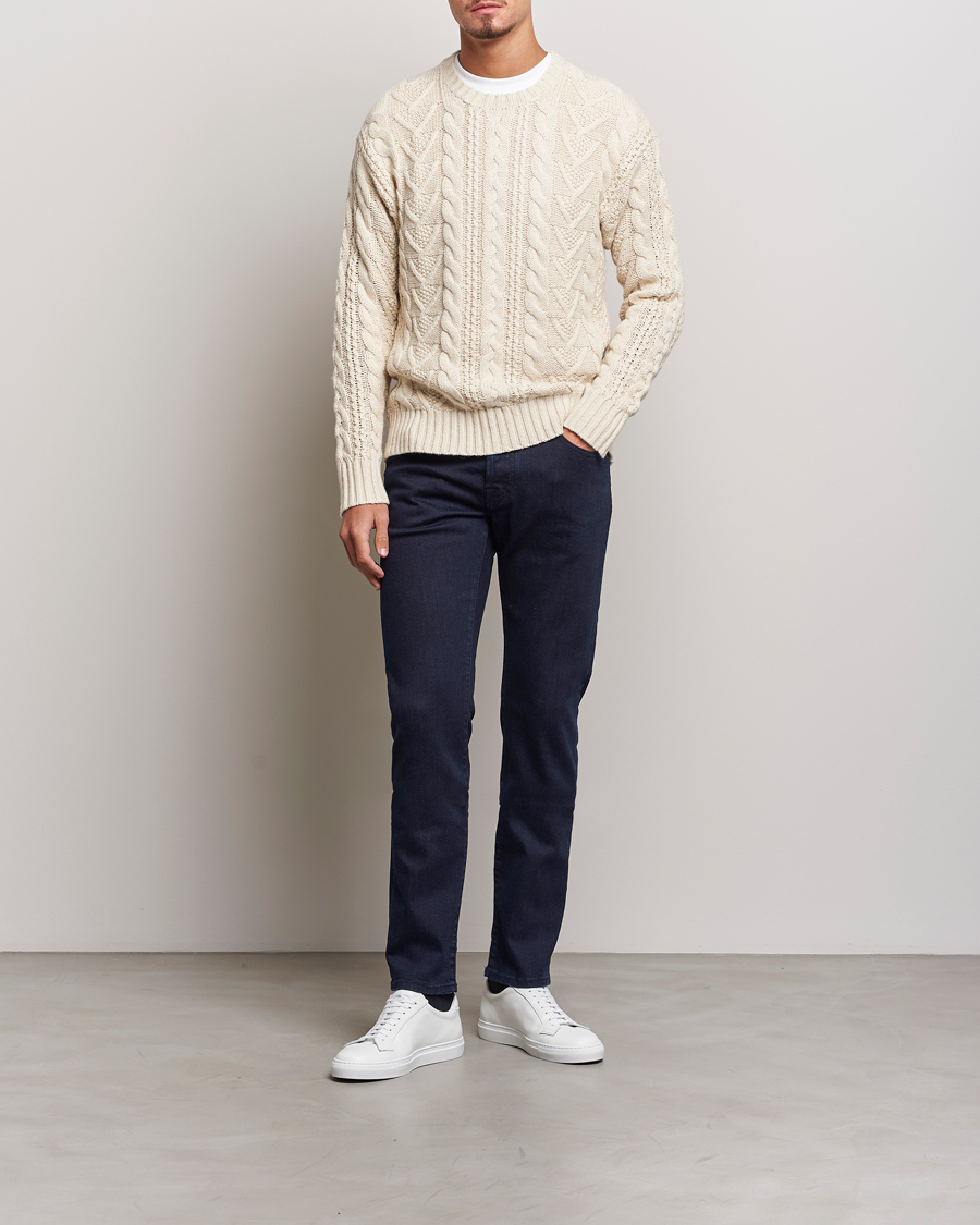 Uomini | Jeans | Jacob Cohën | Nick Slim Fit Stretch Jeans Blue Black