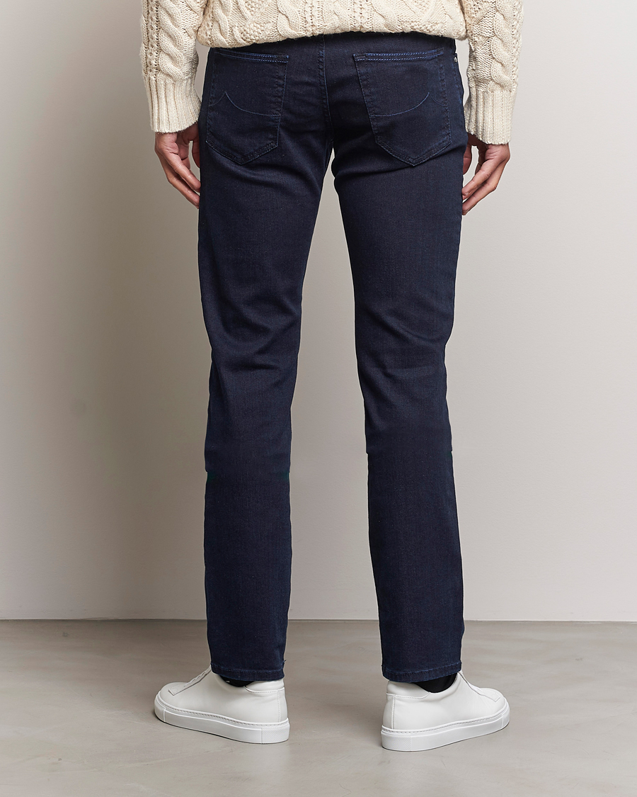 Uomini | Jeans | Jacob Cohën | Nick Slim Fit Stretch Jeans Blue Black