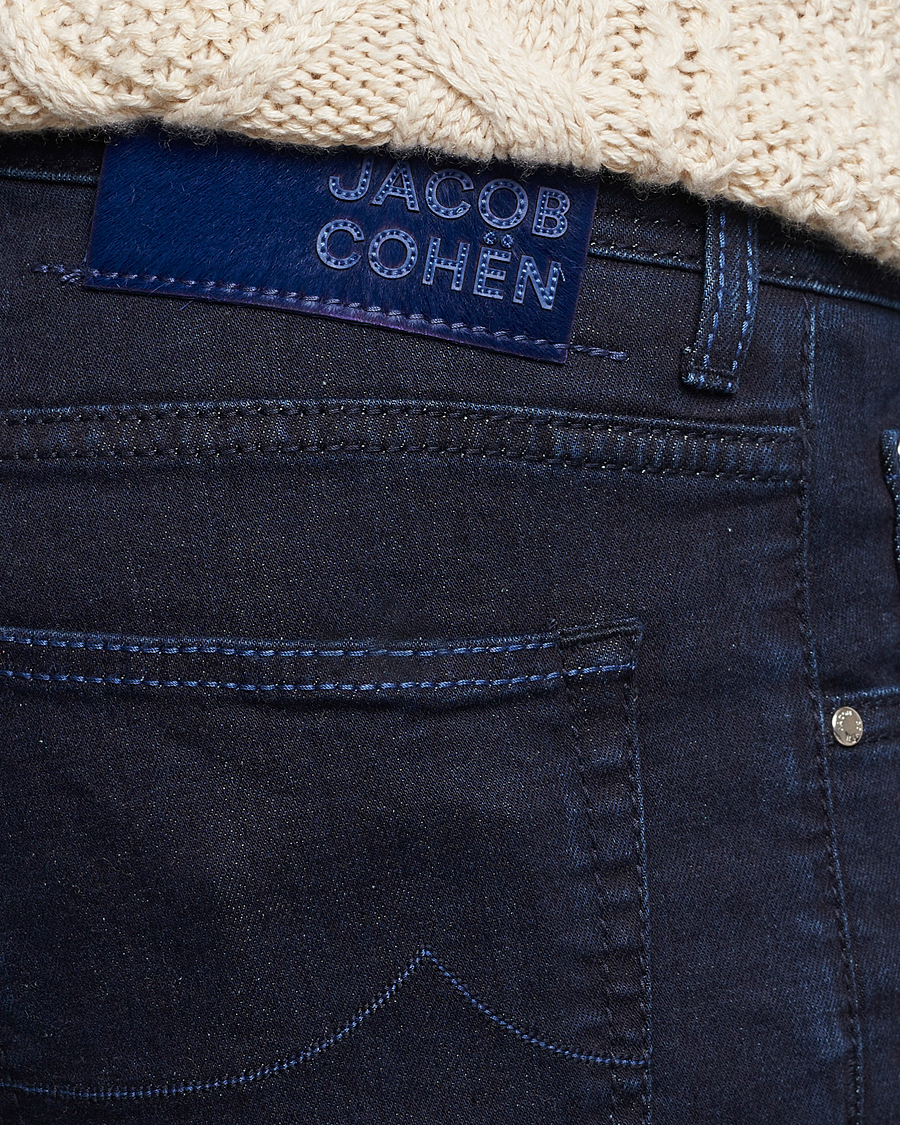 Uomini | Jeans | Jacob Cohën | Nick Slim Fit Stretch Jeans Blue Black