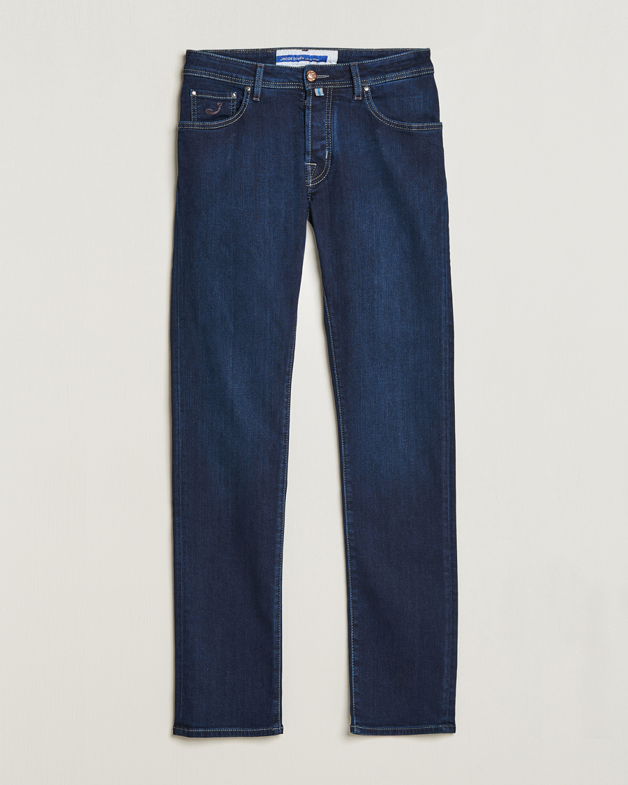 Uomini | Jeans | Jacob Cohën | Nick Slim Fit Stretch Jeans Dark Blue