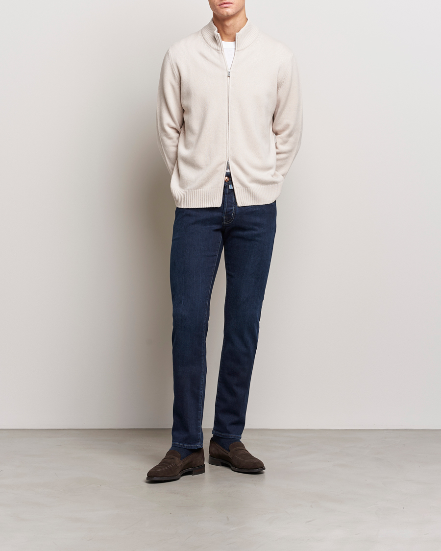 Uomini | Jeans | Jacob Cohën | Nick Slim Fit Stretch Jeans Dark Blue