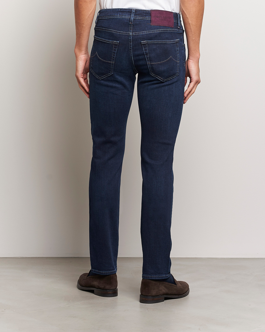 Uomini | Jeans | Jacob Cohën | Nick Slim Fit Stretch Jeans Dark Blue