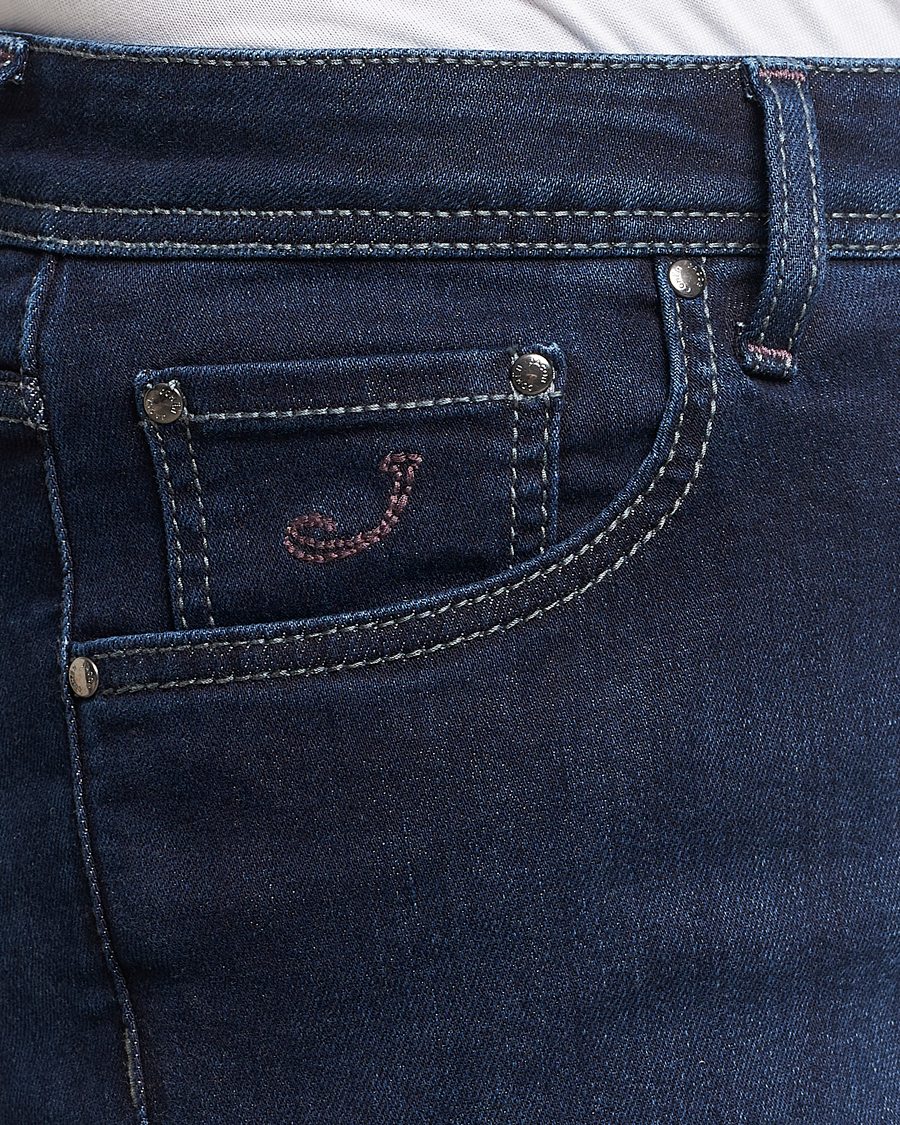 Uomini | Jeans | Jacob Cohën | Nick Slim Fit Stretch Jeans Dark Blue
