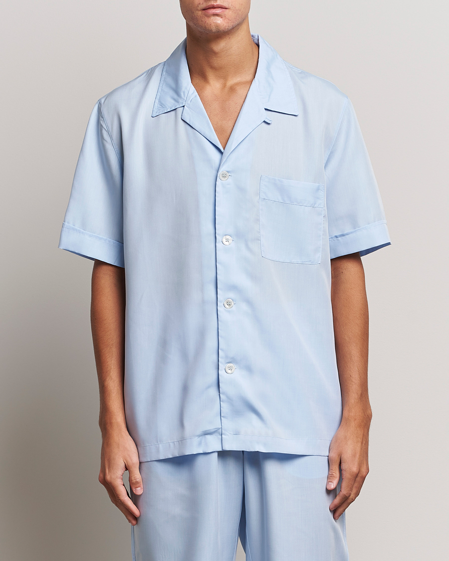 Uomini | Accappatoi & Pigiami | CDLP | Short Sleeve Pyjama Shirt Sky Blue