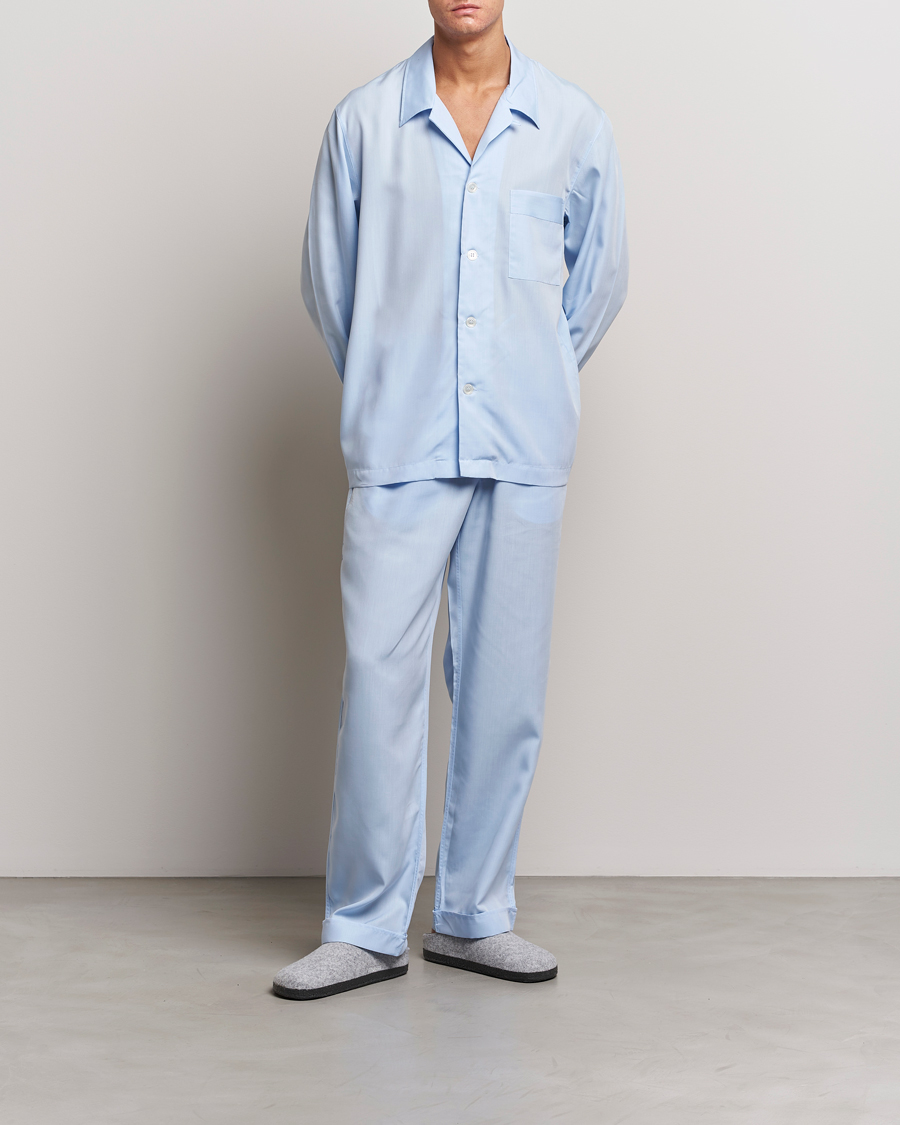Uomini | Accappatoi & Pigiami | CDLP | Long Sleeve Pyjama Shirt Sky Blue