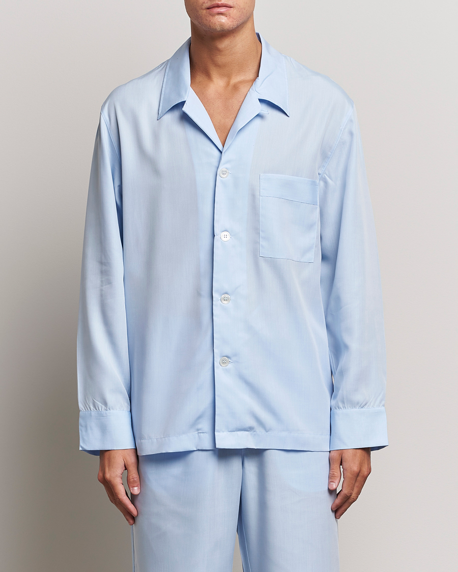 Uomini | Accappatoi & Pigiami | CDLP | Long Sleeve Pyjama Shirt Sky Blue