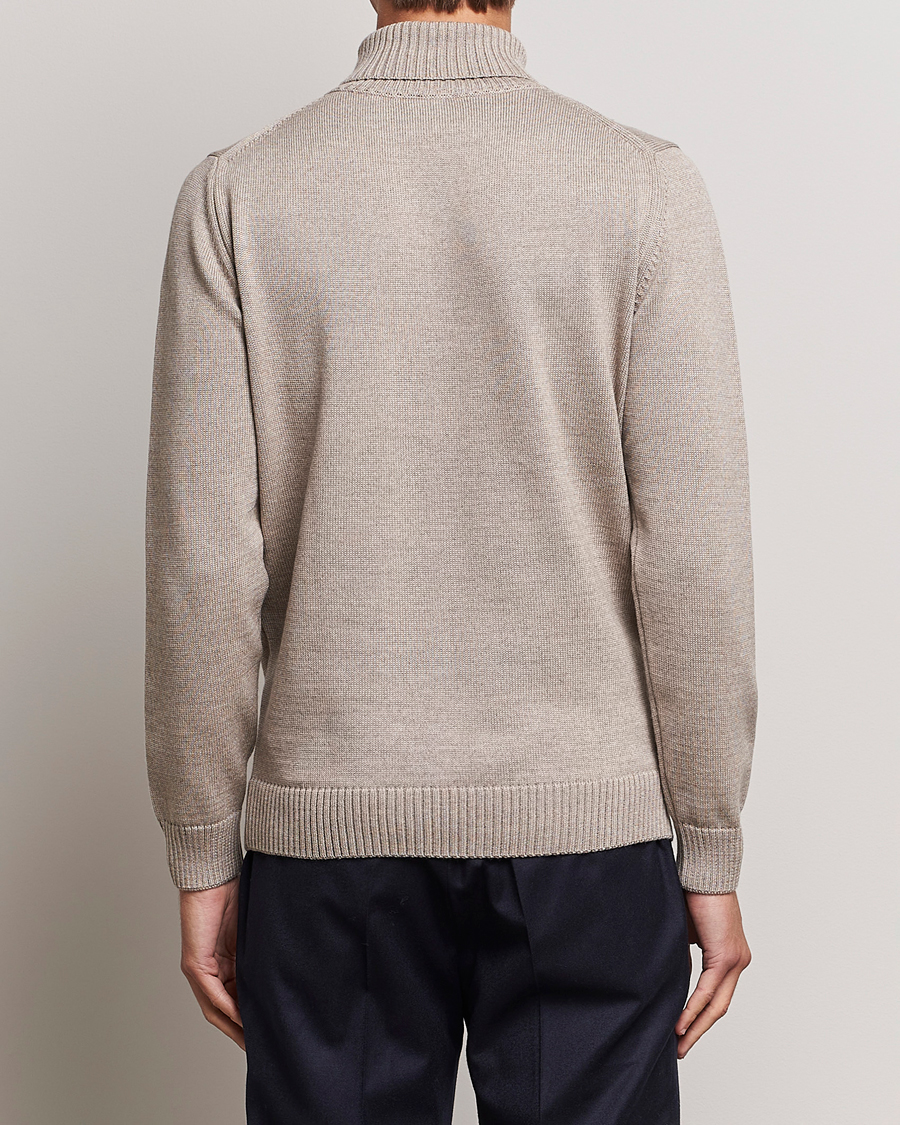 Uomini | Maglieria | Stenströms | Chunky Merino Rollneck Beige