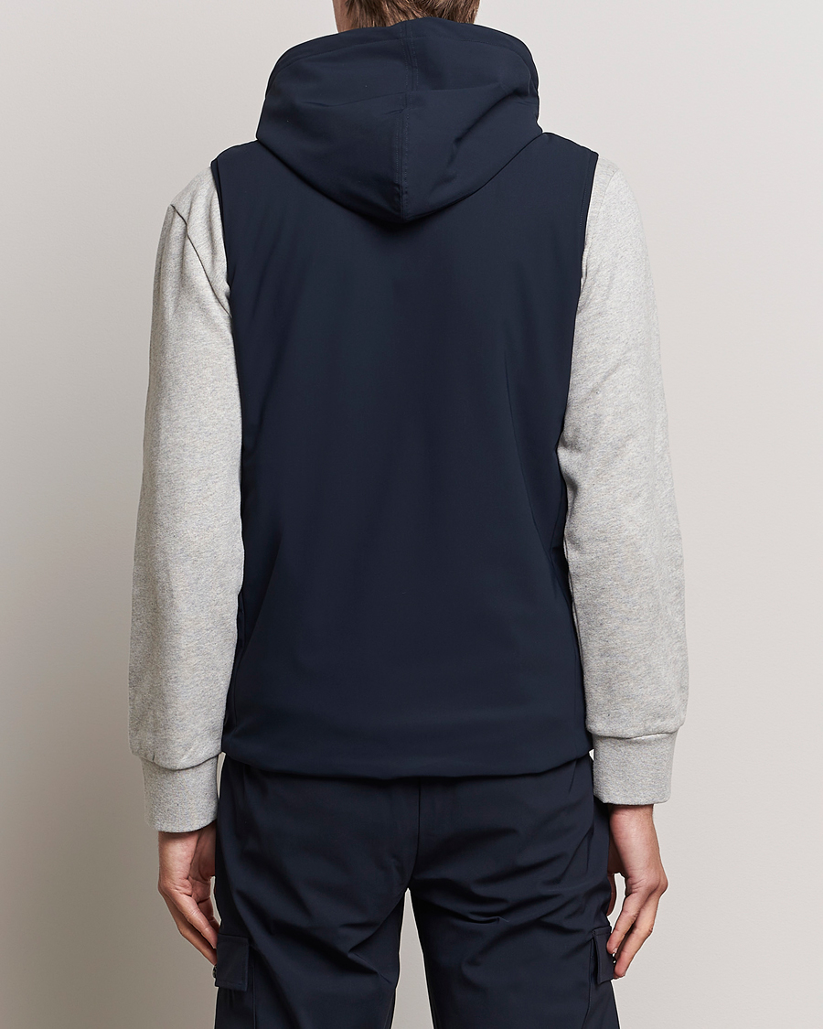 Uomini | Giacche | Stenströms | Active Jersey Leisure Hood Vest Navy