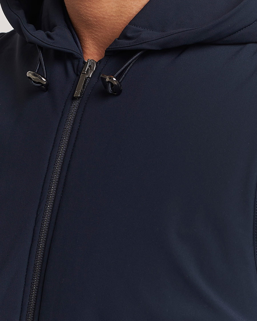 Uomini | Giacche | Stenströms | Active Jersey Leisure Hood Vest Navy