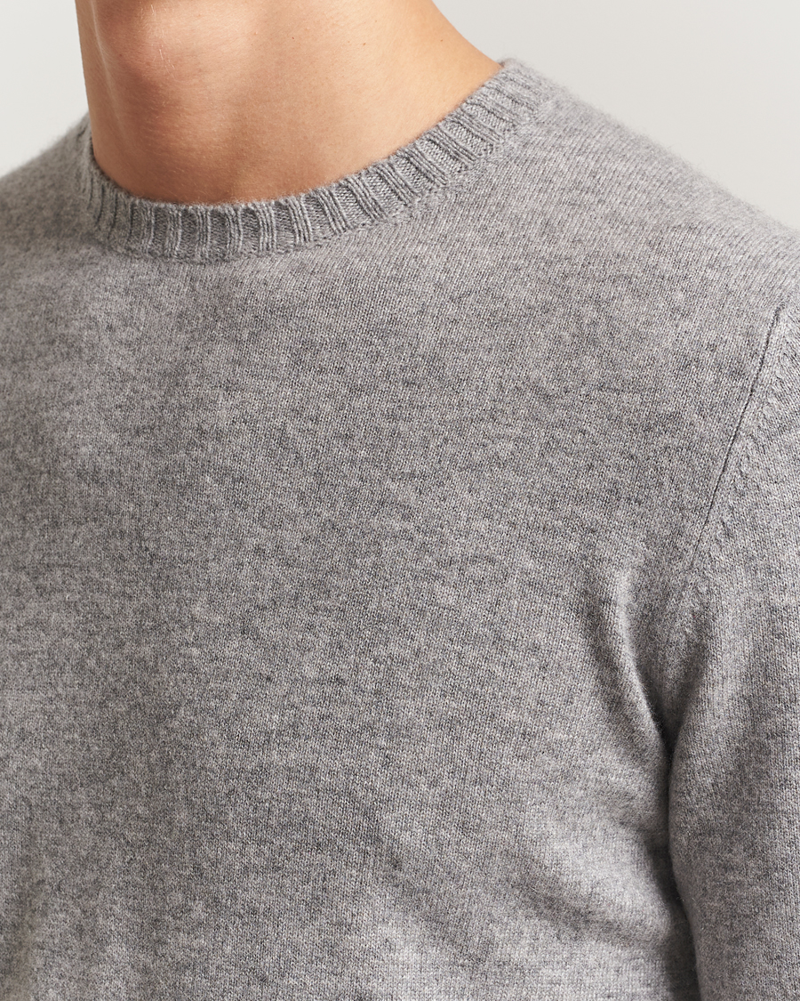 Uomini | Maglieria | Stenströms | Cashmere Crewneck Grey