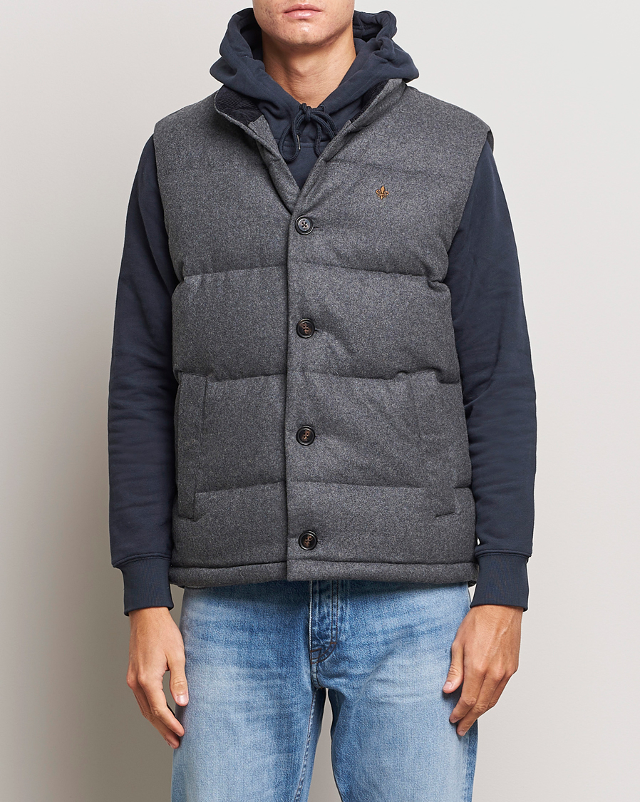 Uomini | Giacche | Morris | Alston Wool Flanell Vest Grey