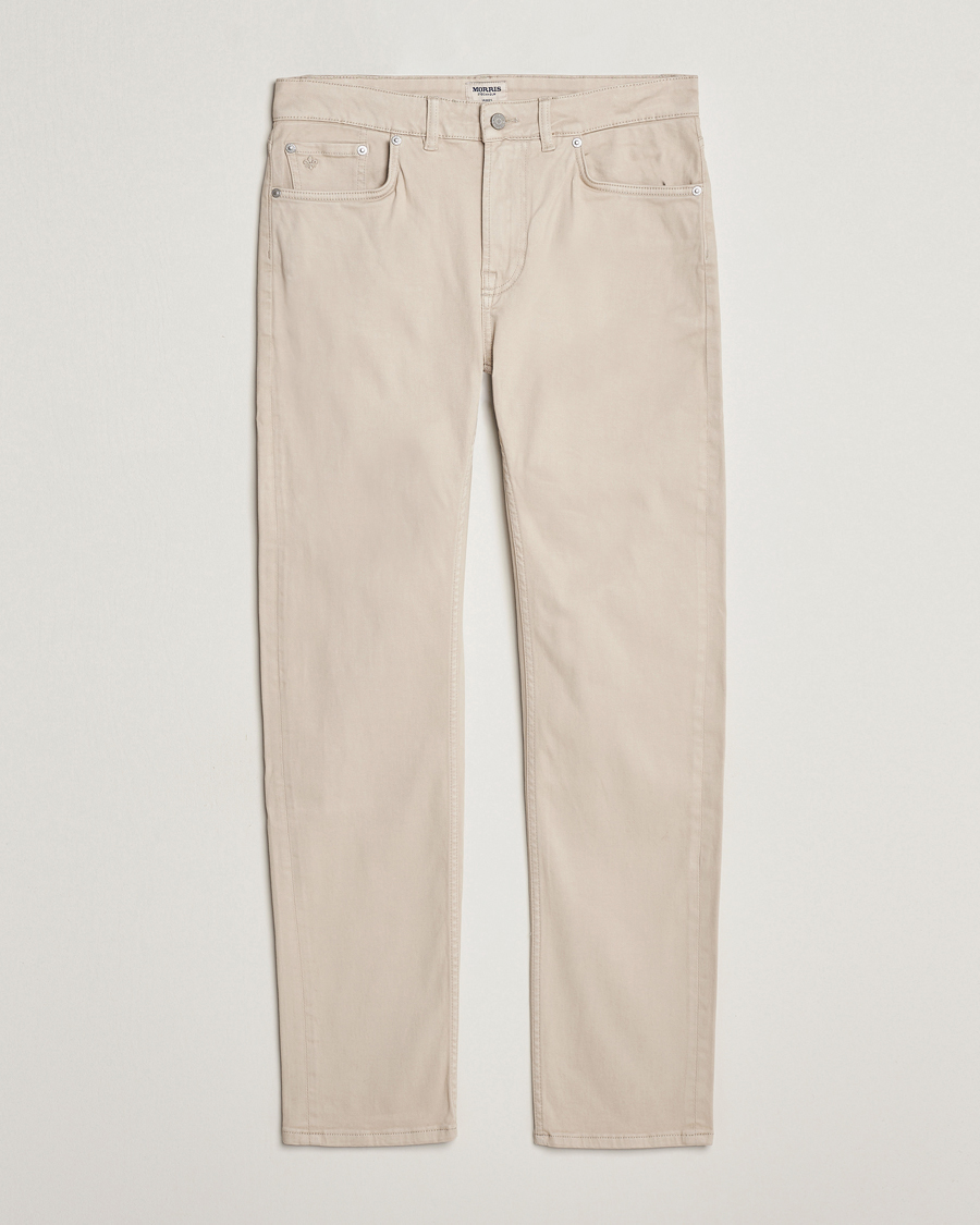 Uomini | Pantaloni | Morris | James Brushed 5-Pocket Pant Khaki