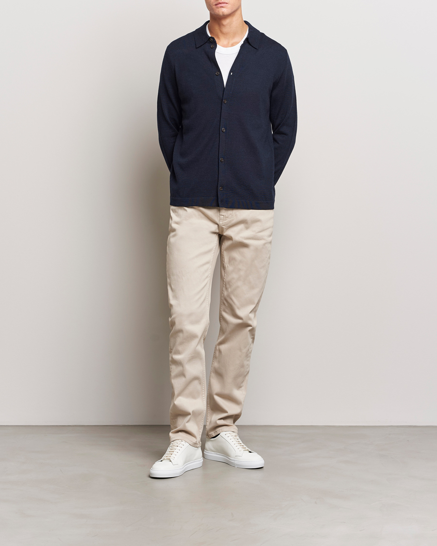 Uomini | Pantaloni | Morris | James Brushed 5-Pocket Pant Khaki