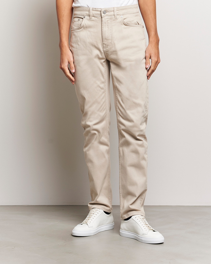 Uomini | Pantaloni | Morris | James Brushed 5-Pocket Pant Khaki