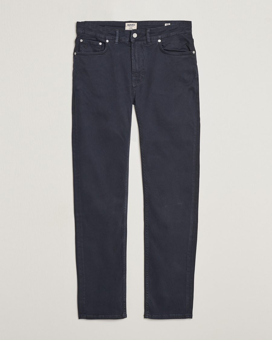 Uomini | Pantaloni | Morris | James Brushed 5-Pocket Pant Blue