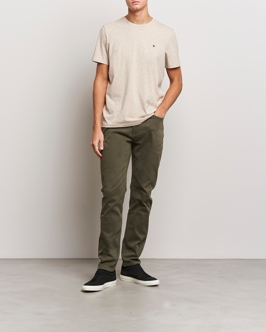 Uomini | Pantaloni | Morris | James Brushed 5-Pocket Pant Olive