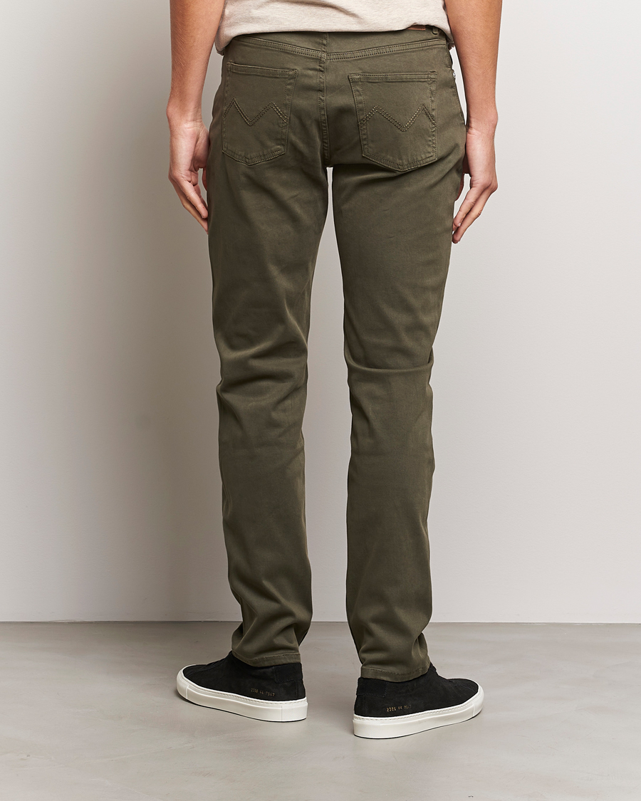 Uomini | Pantaloni | Morris | James Brushed 5-Pocket Pant Olive