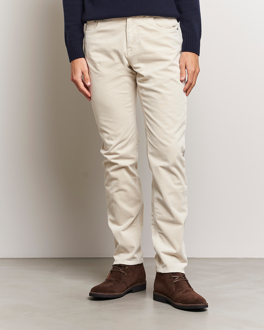 Uomini | Pantaloni | Morris | James Corduroy 5-Pocket Pant Off White