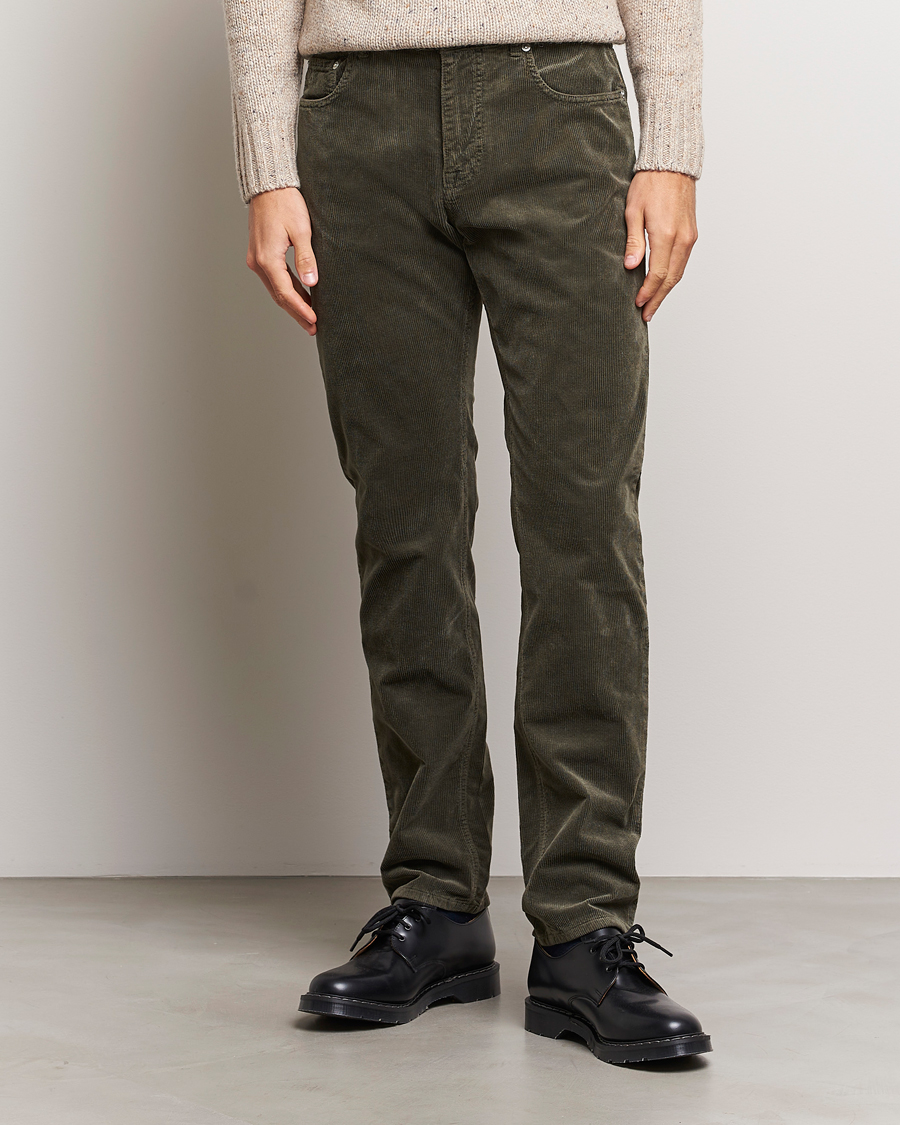 Uomini | Pantaloni | Morris | James Corduroy 5-Pocket Pant Olive