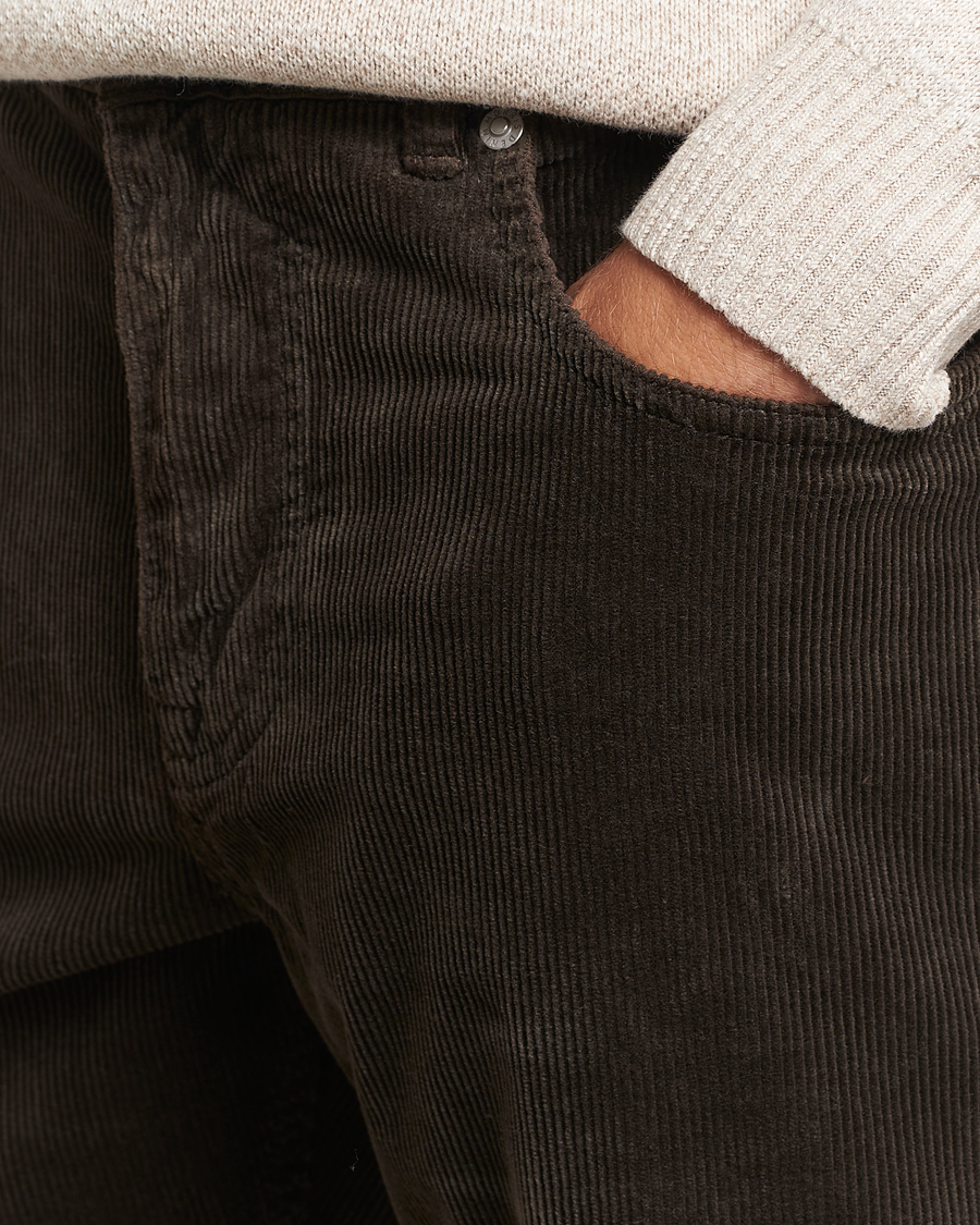 Uomini | Pantaloni | Morris | James Corduroy 5-Pocket Pant Dark Brown