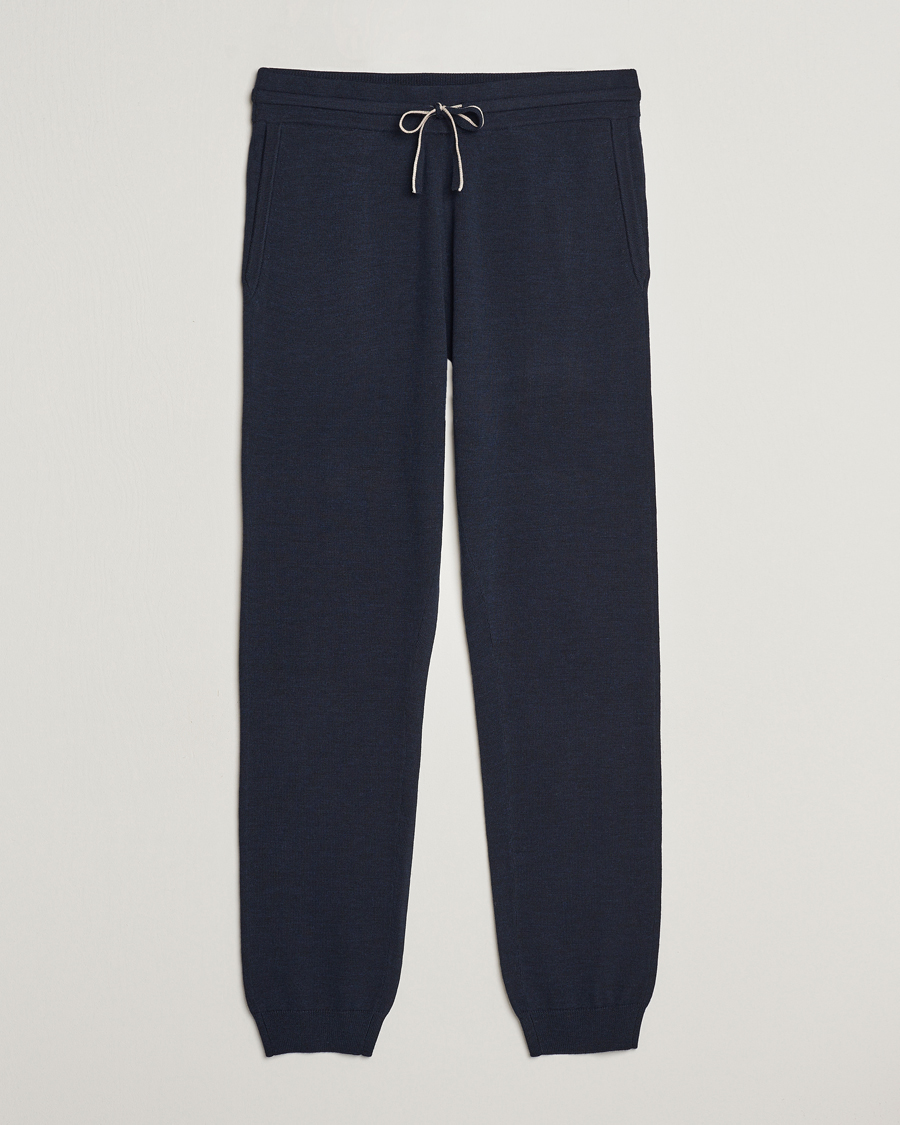 Uomini | Pantaloni | Morris | Merino Pants Navy