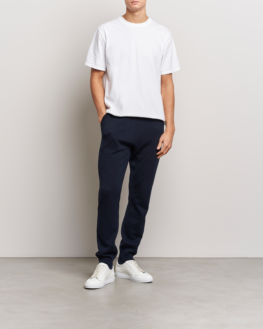 Uomini | Pantaloni | Morris | Merino Pants Navy