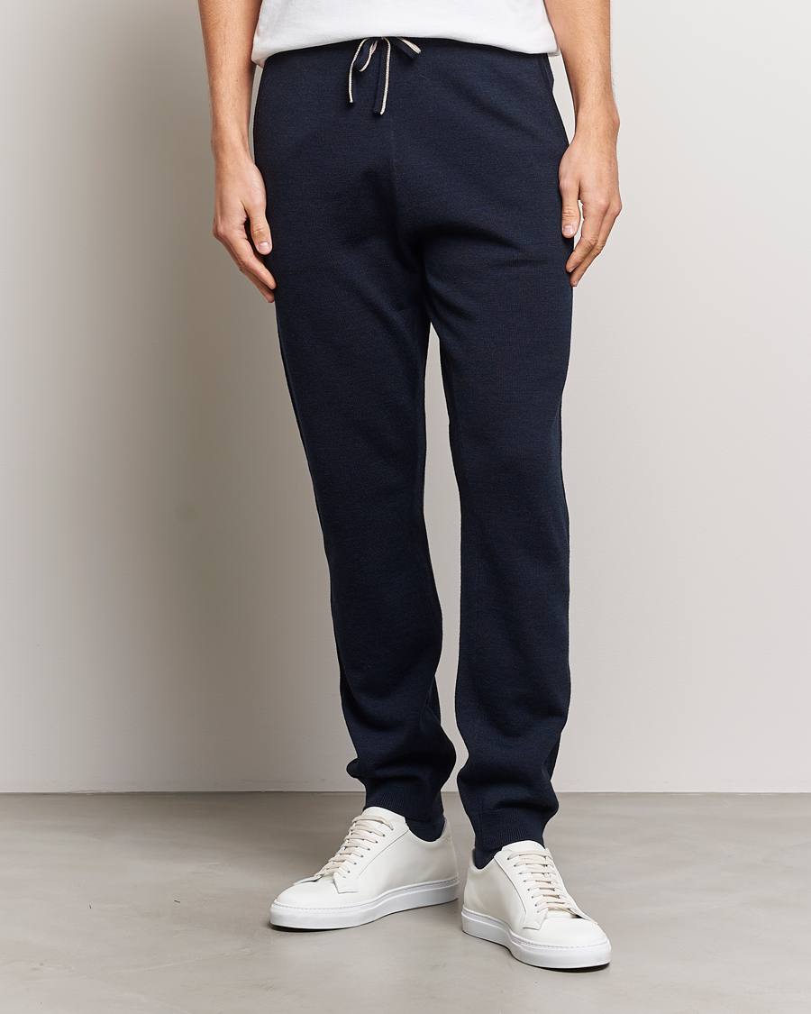 Uomini | Pantaloni | Morris | Merino Pants Navy