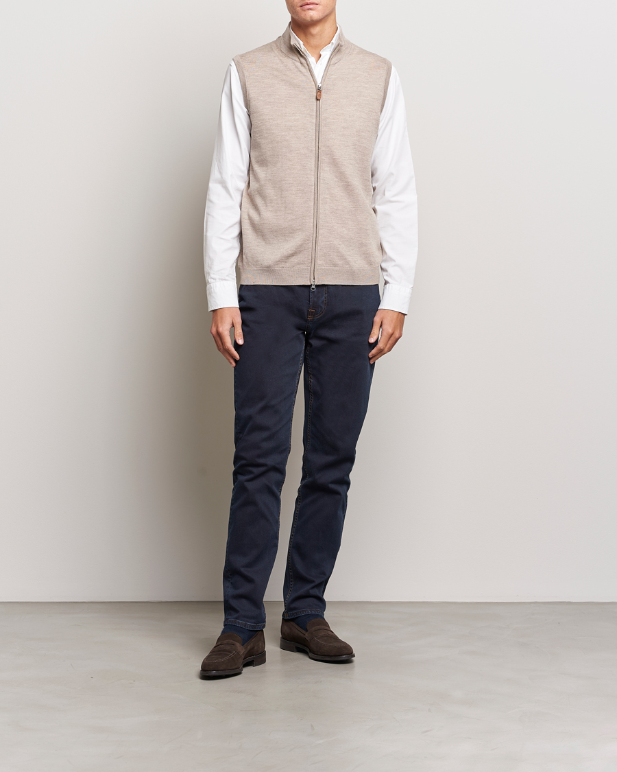 Uomini | Pantaloni | Morris | James Satin Jeans Rinse Wash