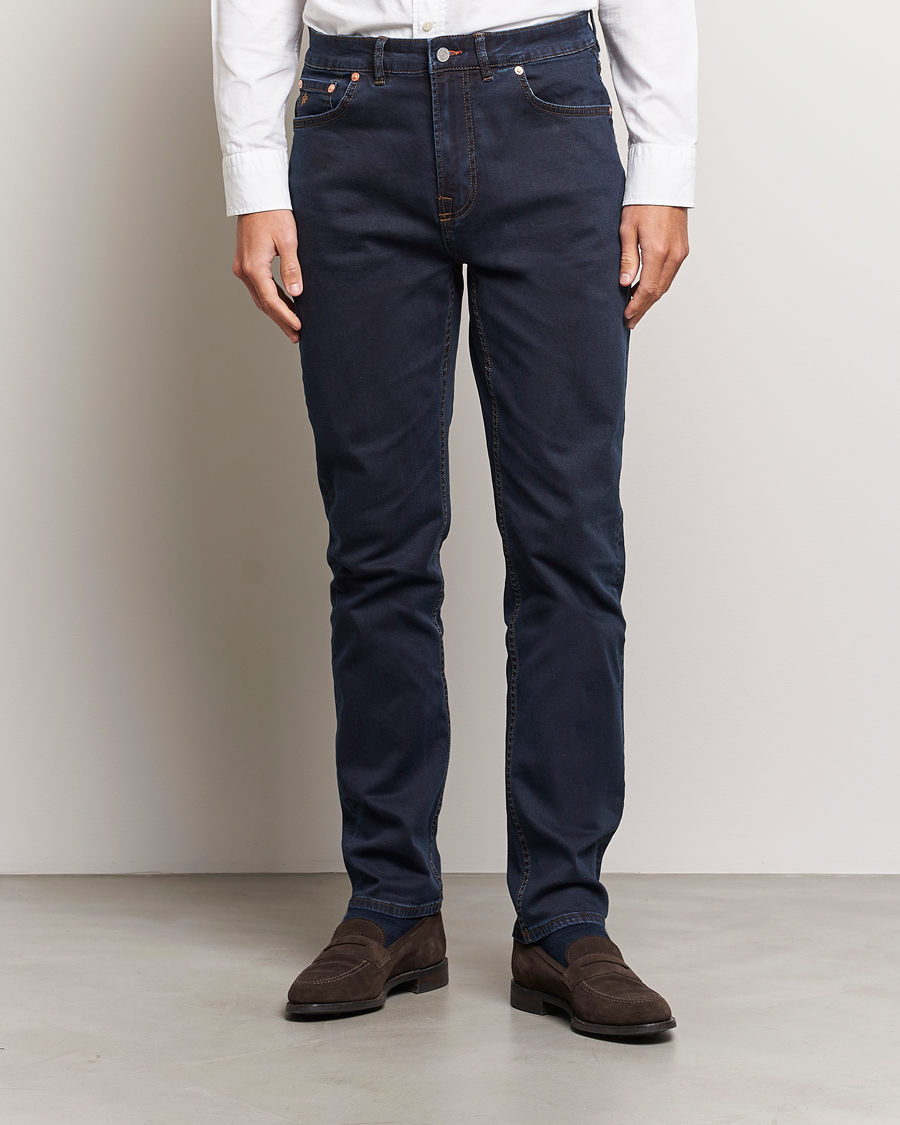 Uomini | Pantaloni | Morris | James Satin Jeans Rinse Wash