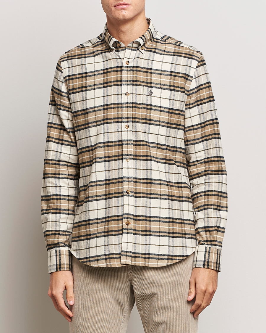Uomini | Camicie | Morris | Flanell Big Check Shirt Off White