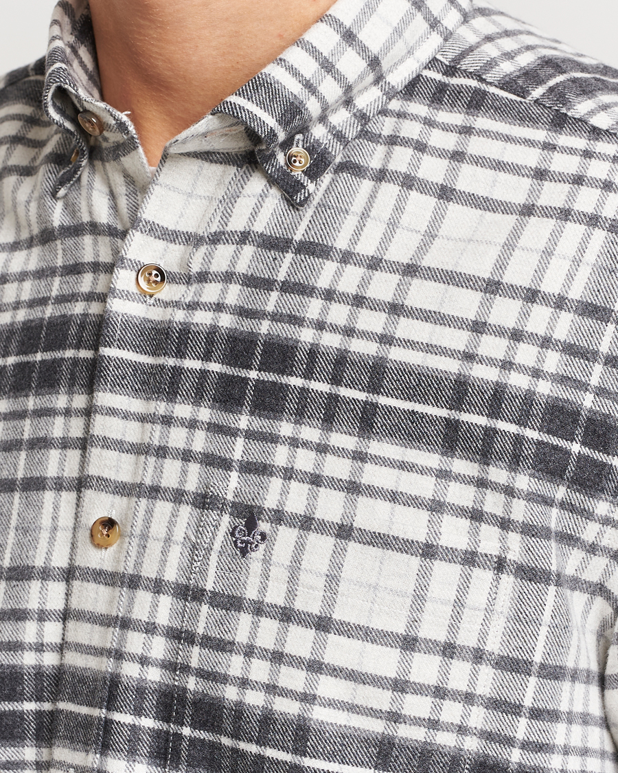 Uomini | Camicie | Morris | Flanell Big Check Shirt Grey