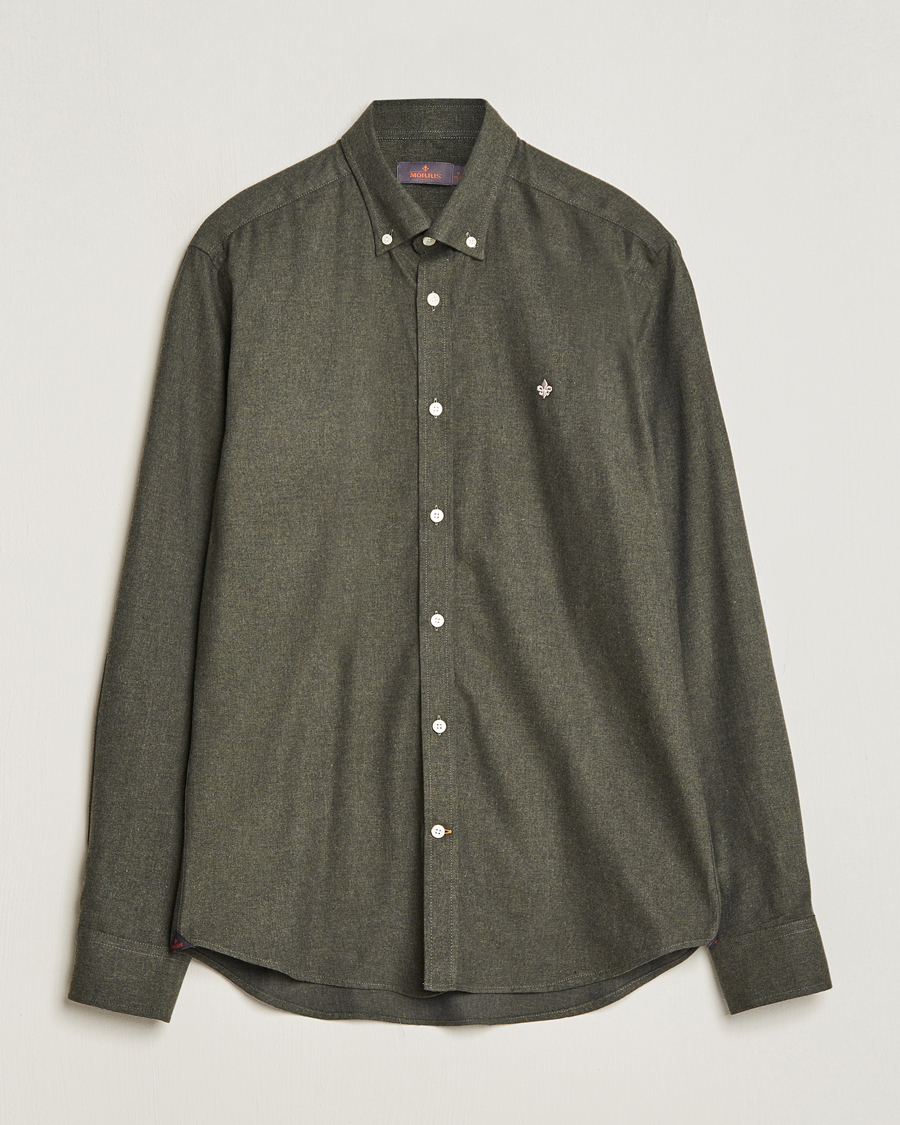 Uomini | Camicie | Morris | Watts Flanell Shirt Olive