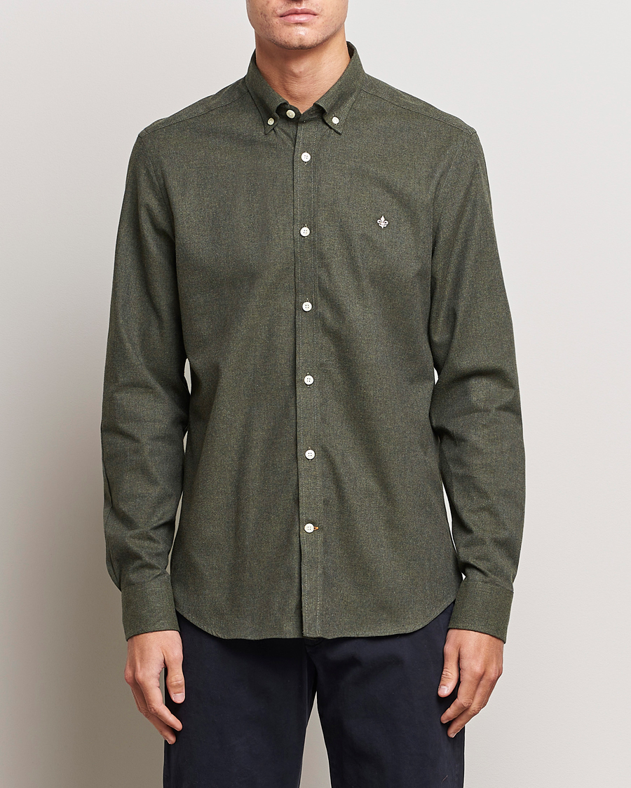 Uomini | Camicie | Morris | Watts Flanell Shirt Olive