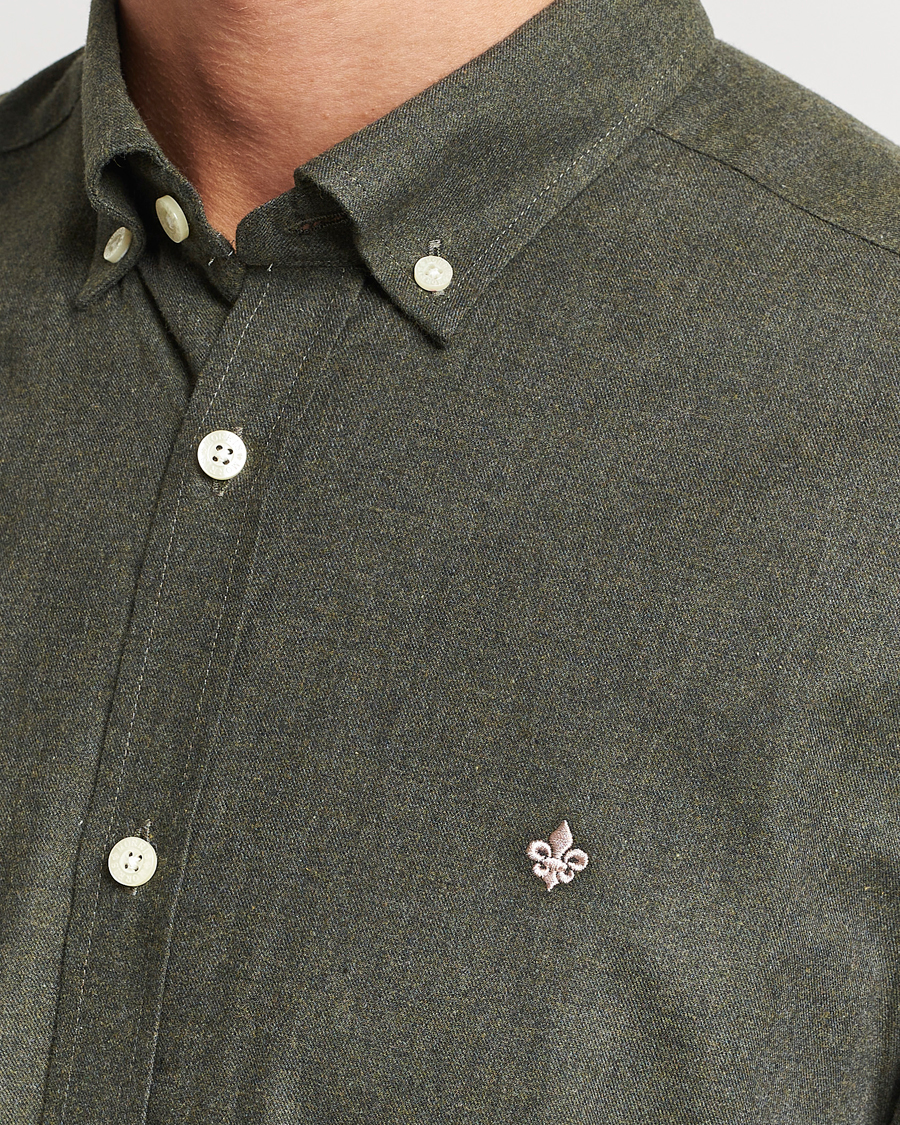 Uomini | Camicie | Morris | Watts Flanell Shirt Olive