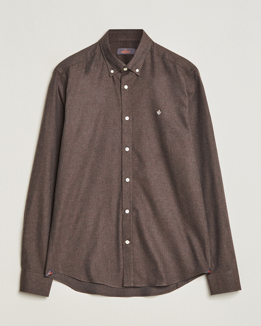 Uomini | Camicie | Morris | Watts Flanell Shirt Brown
