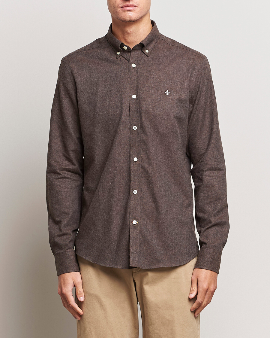 Uomini | Camicie | Morris | Watts Flanell Shirt Brown