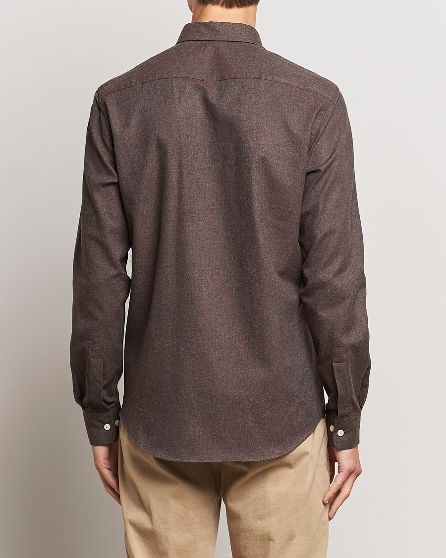 Uomini | Camicie | Morris | Watts Flanell Shirt Brown