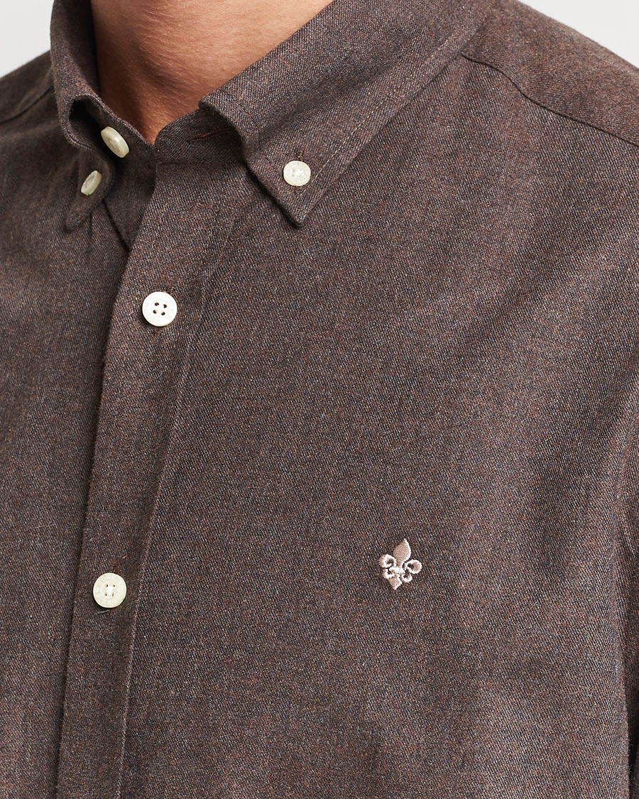 Uomini | Camicie | Morris | Watts Flanell Shirt Brown