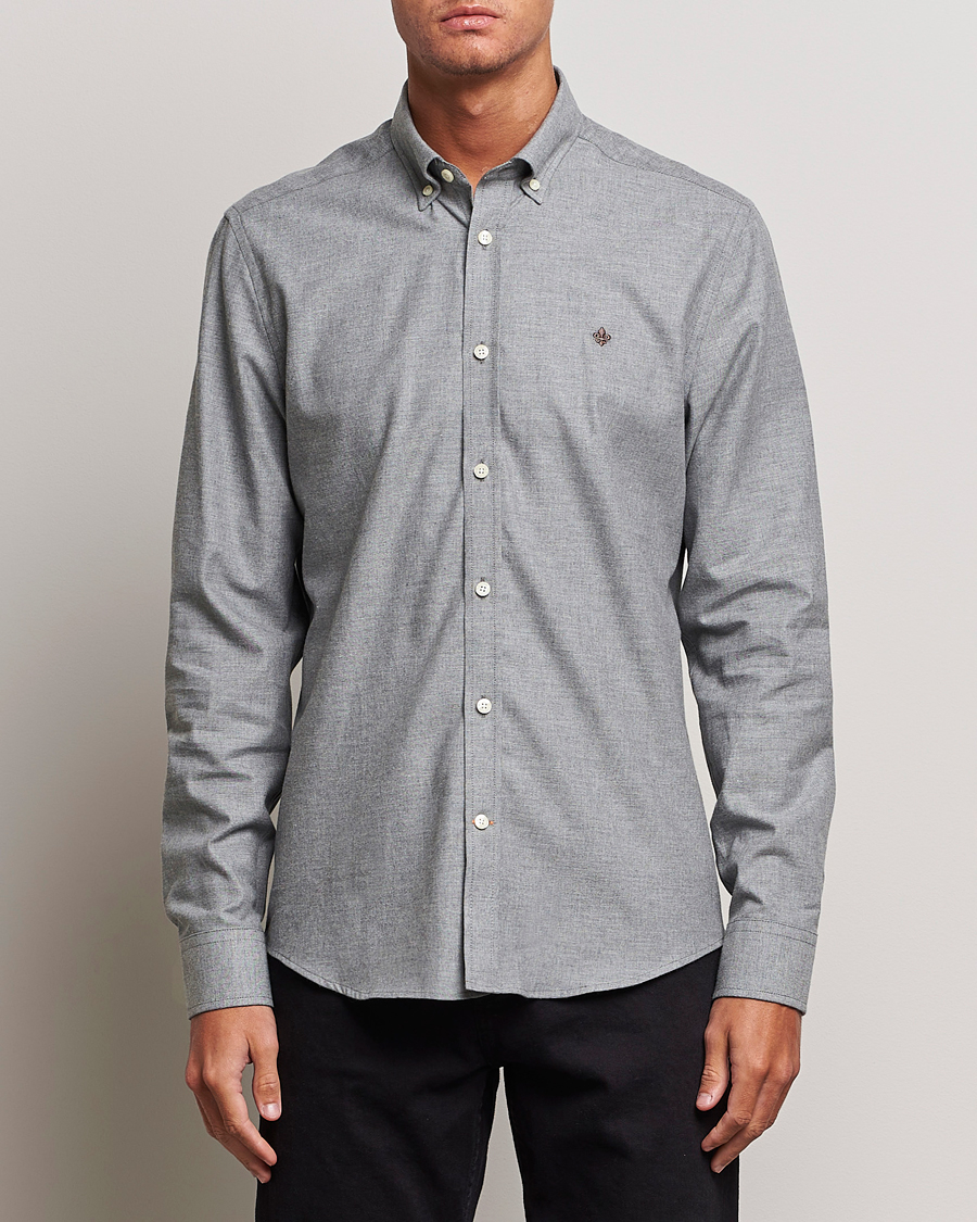 Uomini | Camicie | Morris | Watts Flanell Shirt Light Grey