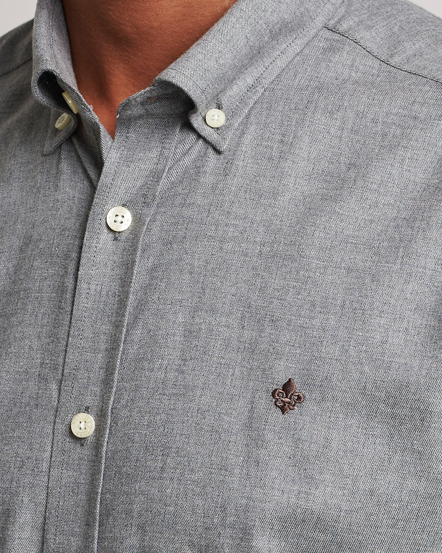 Uomini | Camicie | Morris | Watts Flanell Shirt Light Grey