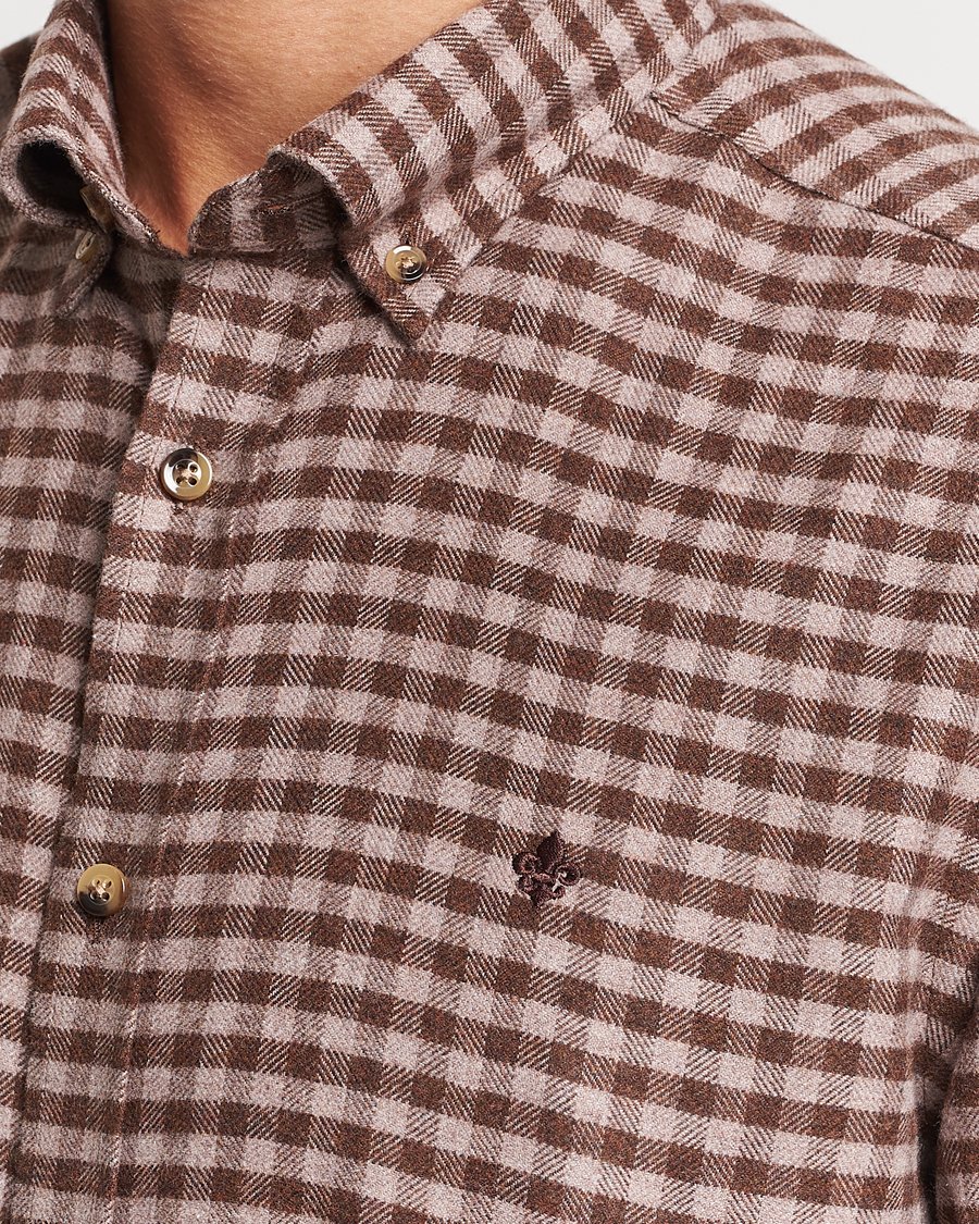 Uomini | Camicie | Morris | Flanell Check Shirt Brown