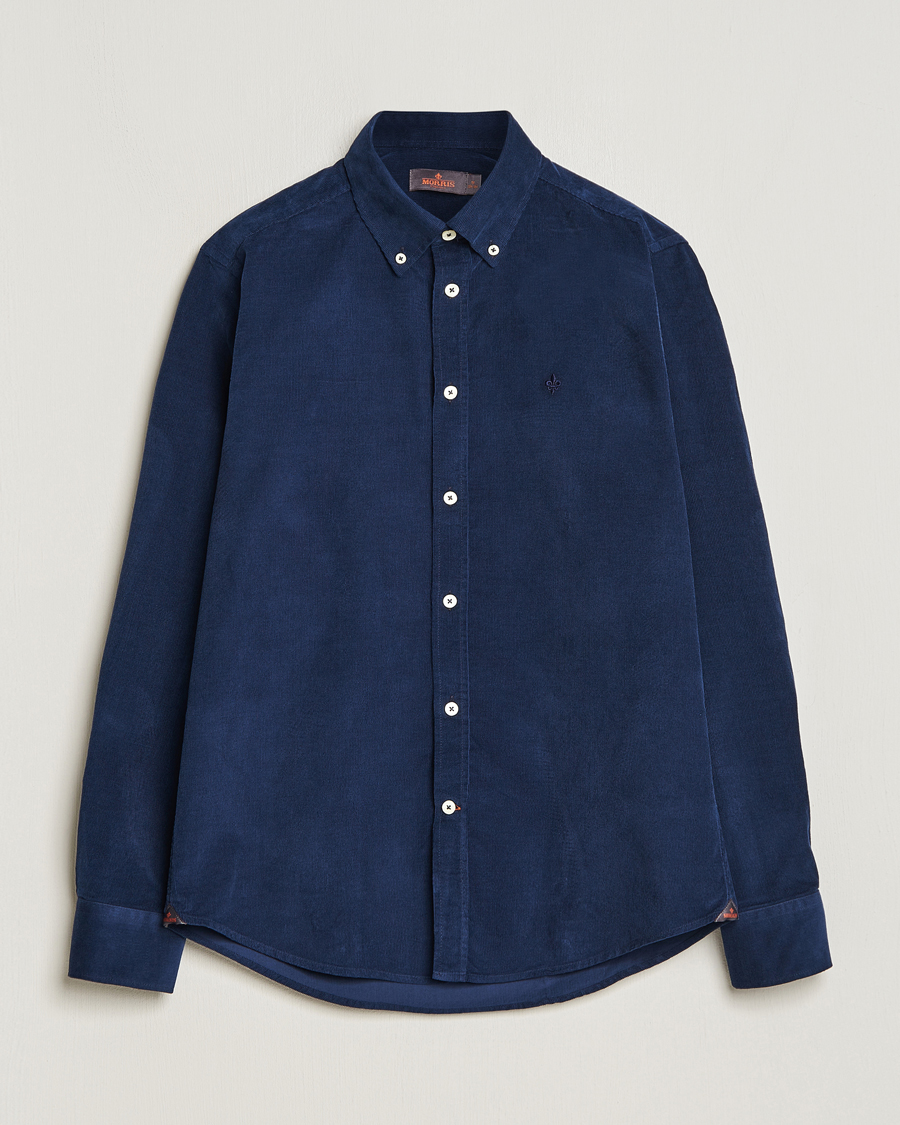 Uomini | Camicie | Morris | Douglas Corduroy Shirt Blue