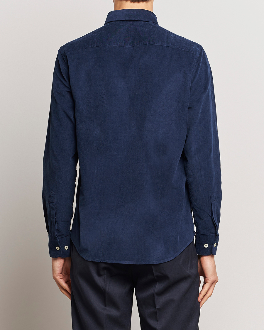 Uomini | Camicie | Morris | Douglas Corduroy Shirt Blue