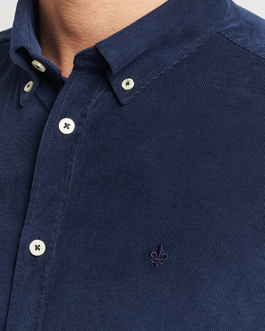 Uomini | Camicie | Morris | Douglas Corduroy Shirt Blue